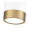 Z-Lite Algar Flush Mount, 1-Light, 6 In.W x 8 In.H, Matte White + Modern Gold/Frosted 1006F6-MW-MGLD-LED - alternate 6